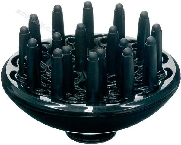 Modellen med de afrundede fingre i enderne, der har støtte i form af puder, gør det muligt at tørre håret forsigtigt på hele længden
